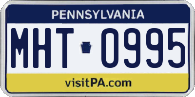 PA license plate MHT0995