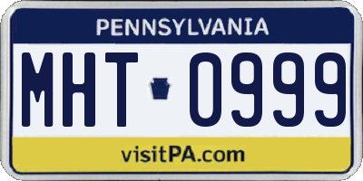 PA license plate MHT0999