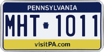 PA license plate MHT1011