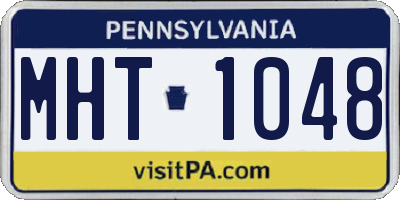 PA license plate MHT1048