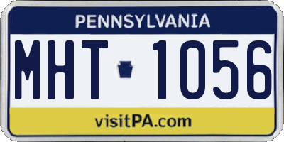 PA license plate MHT1056