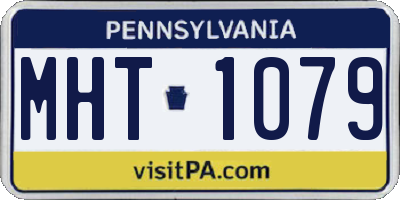 PA license plate MHT1079