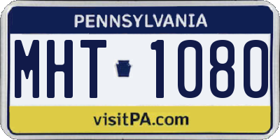 PA license plate MHT1080