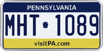 PA license plate MHT1089