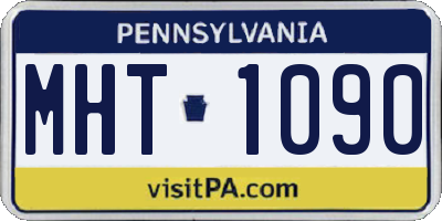 PA license plate MHT1090