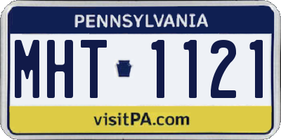 PA license plate MHT1121