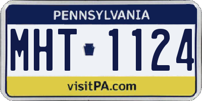 PA license plate MHT1124