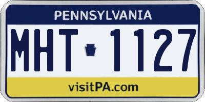 PA license plate MHT1127