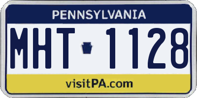 PA license plate MHT1128
