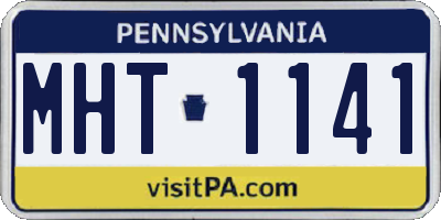 PA license plate MHT1141