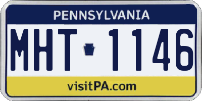 PA license plate MHT1146