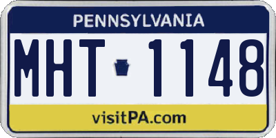 PA license plate MHT1148