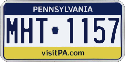 PA license plate MHT1157