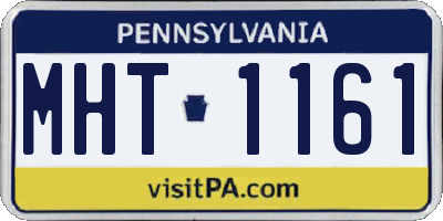 PA license plate MHT1161