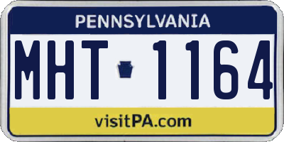PA license plate MHT1164
