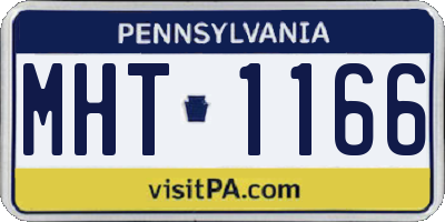 PA license plate MHT1166