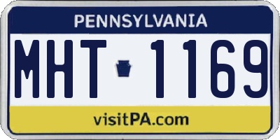 PA license plate MHT1169