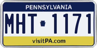PA license plate MHT1171