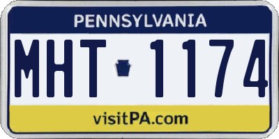 PA license plate MHT1174