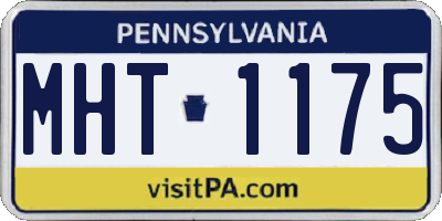 PA license plate MHT1175