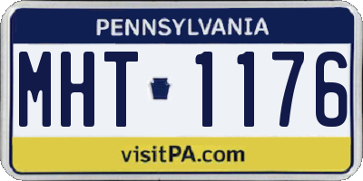 PA license plate MHT1176
