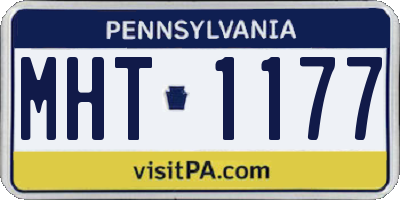 PA license plate MHT1177