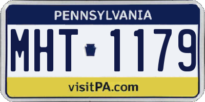 PA license plate MHT1179
