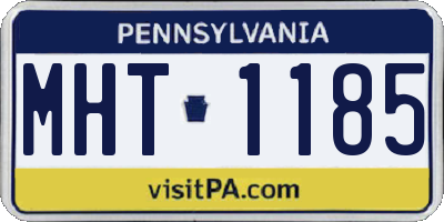 PA license plate MHT1185