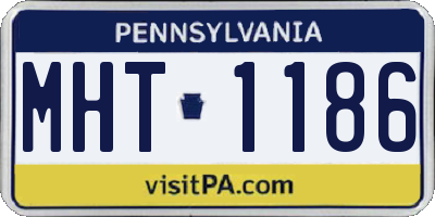 PA license plate MHT1186