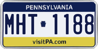 PA license plate MHT1188