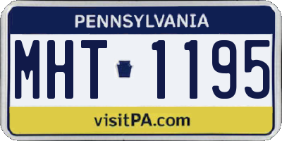 PA license plate MHT1195