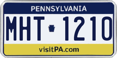 PA license plate MHT1210