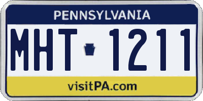 PA license plate MHT1211