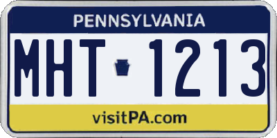 PA license plate MHT1213