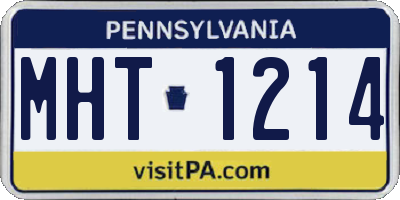 PA license plate MHT1214
