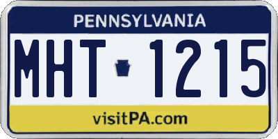 PA license plate MHT1215