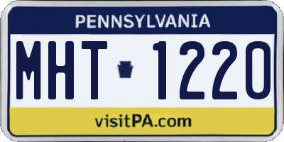 PA license plate MHT1220