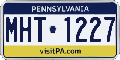 PA license plate MHT1227