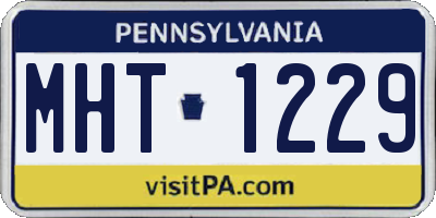 PA license plate MHT1229