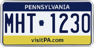 PA license plate MHT1230
