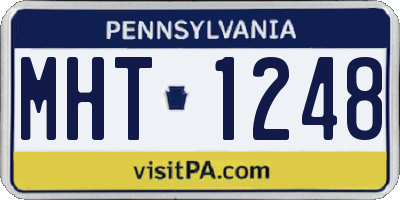 PA license plate MHT1248