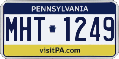 PA license plate MHT1249