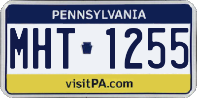 PA license plate MHT1255