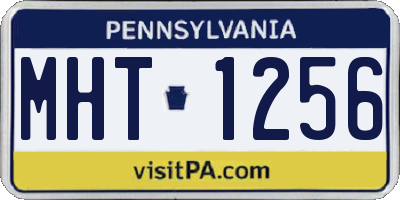 PA license plate MHT1256