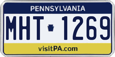 PA license plate MHT1269