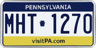 PA license plate MHT1270
