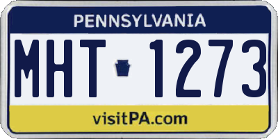 PA license plate MHT1273