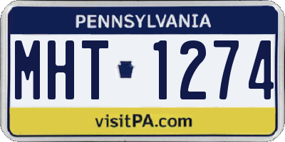 PA license plate MHT1274
