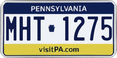 PA license plate MHT1275