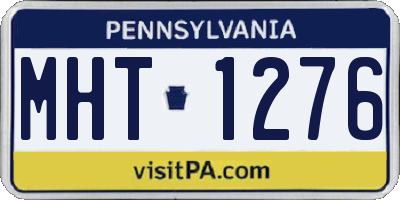 PA license plate MHT1276